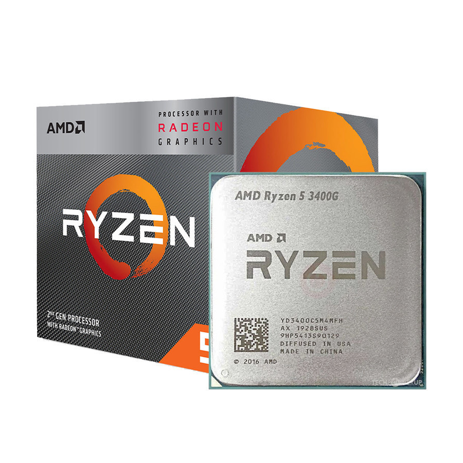 CPU AMD RYZEN 5 3400G 3.7GHz ( 4.2GHz,6MB, 4 Cores 8 Threads) Box Chính Hãng