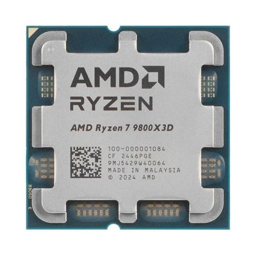 AMD Ryzen 7 9800X3D – 8 nhân 16 luồng, Turbo 5.2GHz, 96MB L3 Cache, AM5, 120W