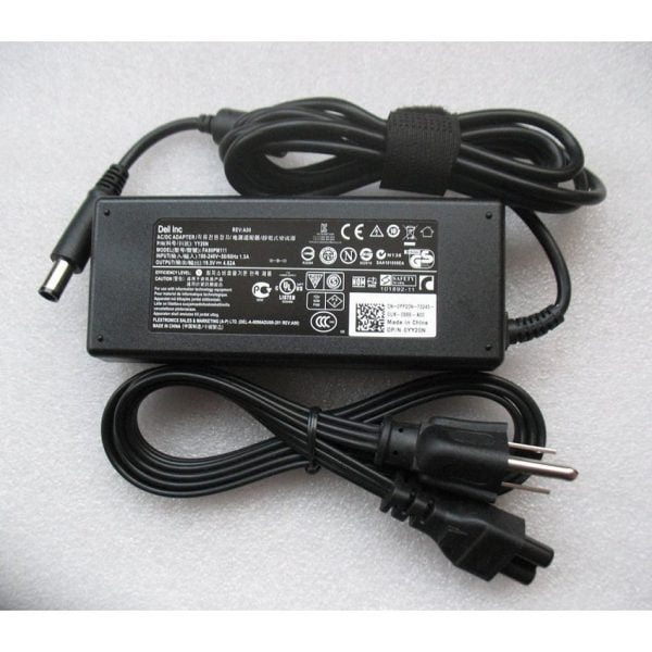 Sạc Laptop Dell 19.5V4.62A 90W Chân kim to, củ hình chữ nhật