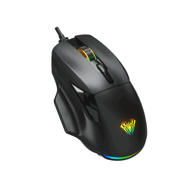Chuột Gaming Có Dây AULA F815 Black (12.800 DPI, 7 nút, LED RGB) - Ảnh 3