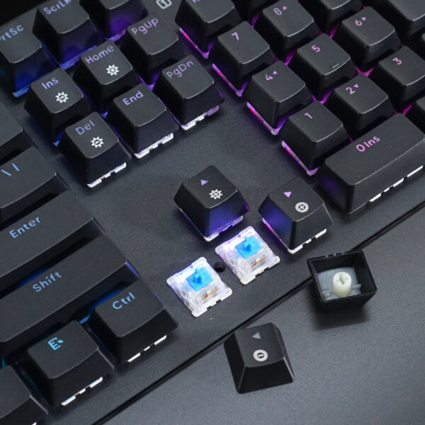 Bàn phím cơ AK104 RGB, Thiết kế fullsize 104, Kê tay rời, Blue switch. - Ảnh 5