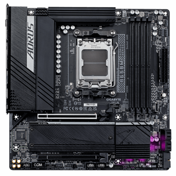 Mainboard (Amd) Gigabyte B650M Aorus Elite Ax Ddr5 - Ảnh 2