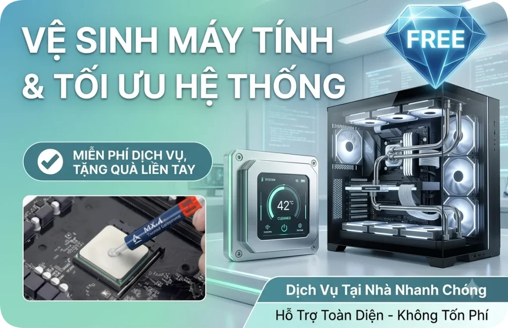 Sự kiện khai trương: Vệ sinh PC và tra keo tản nhiệt miễn phí