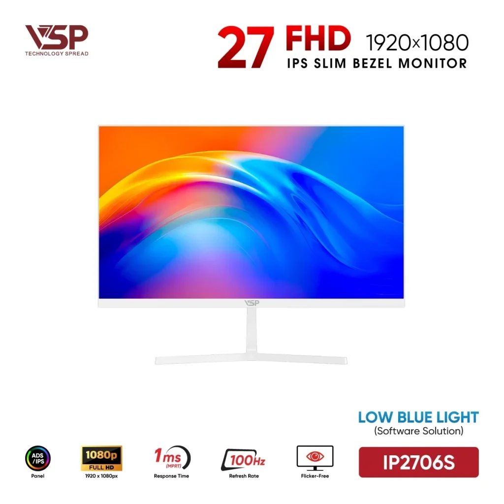 Màn Hình VSP IP2706S Trắng 27 Inch IPS FHD 100Hz