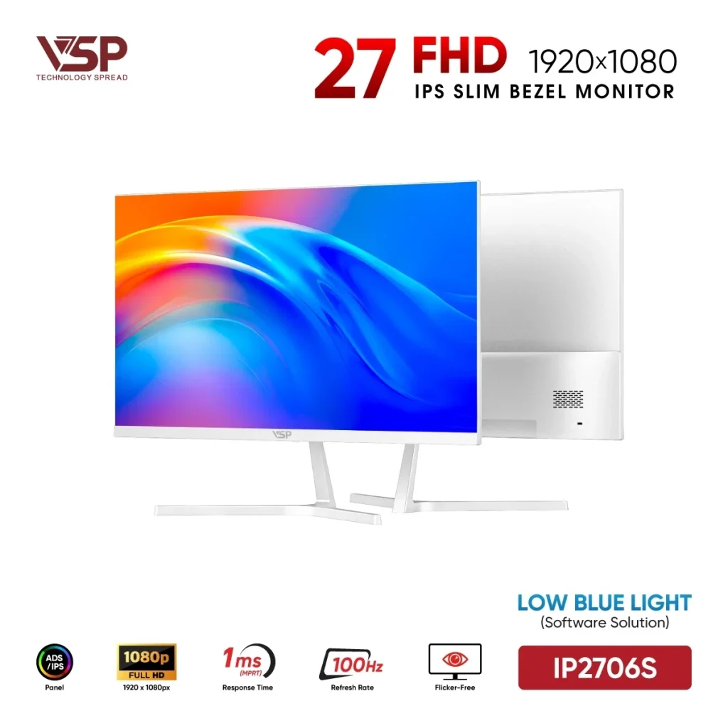 Màn Hình VSP IP2706S Trắng 27 Inch IPS FHD 100Hz thumbnail 2