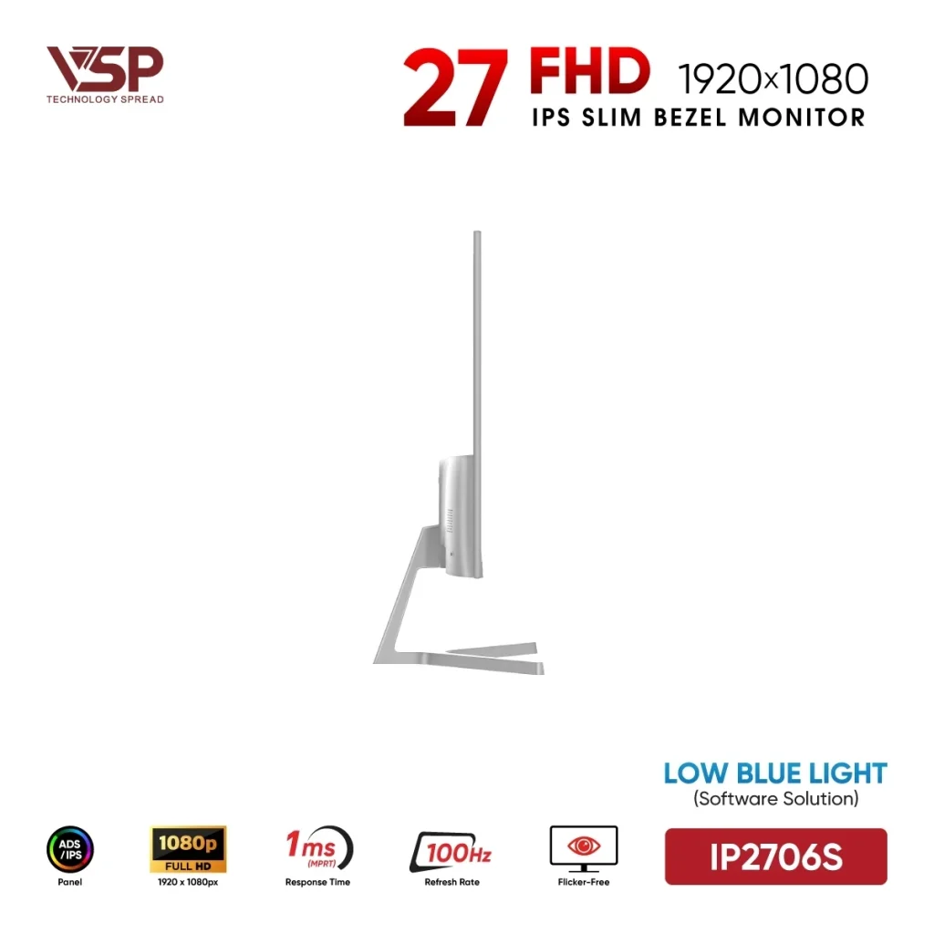 Màn Hình VSP IP2706S Trắng 27 Inch IPS FHD 100Hz thumbnail 4