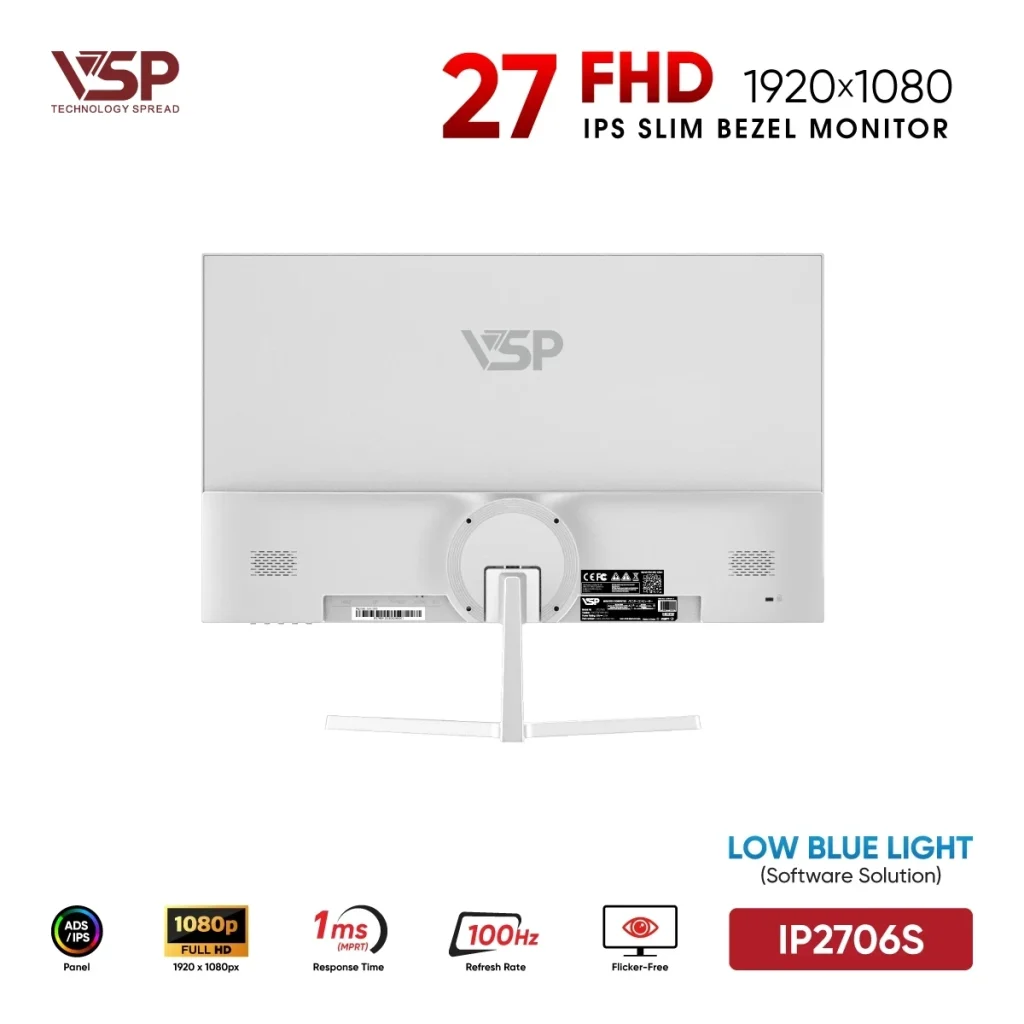 Màn Hình VSP IP2706S Trắng 27 Inch IPS FHD 100Hz thumbnail 5