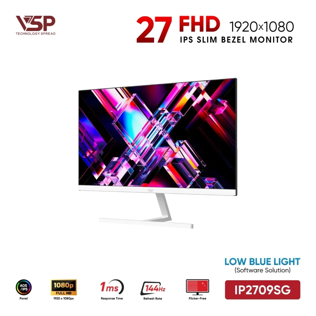 Màn Hình VSP IP2709SG Trắng 27 Inch 144Hz 1ms thumbnail 2