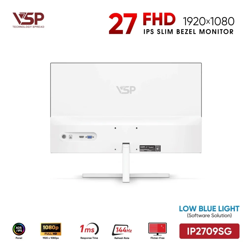 Màn Hình VSP IP2709SG Trắng 27 Inch 144Hz 1ms thumbnail 3