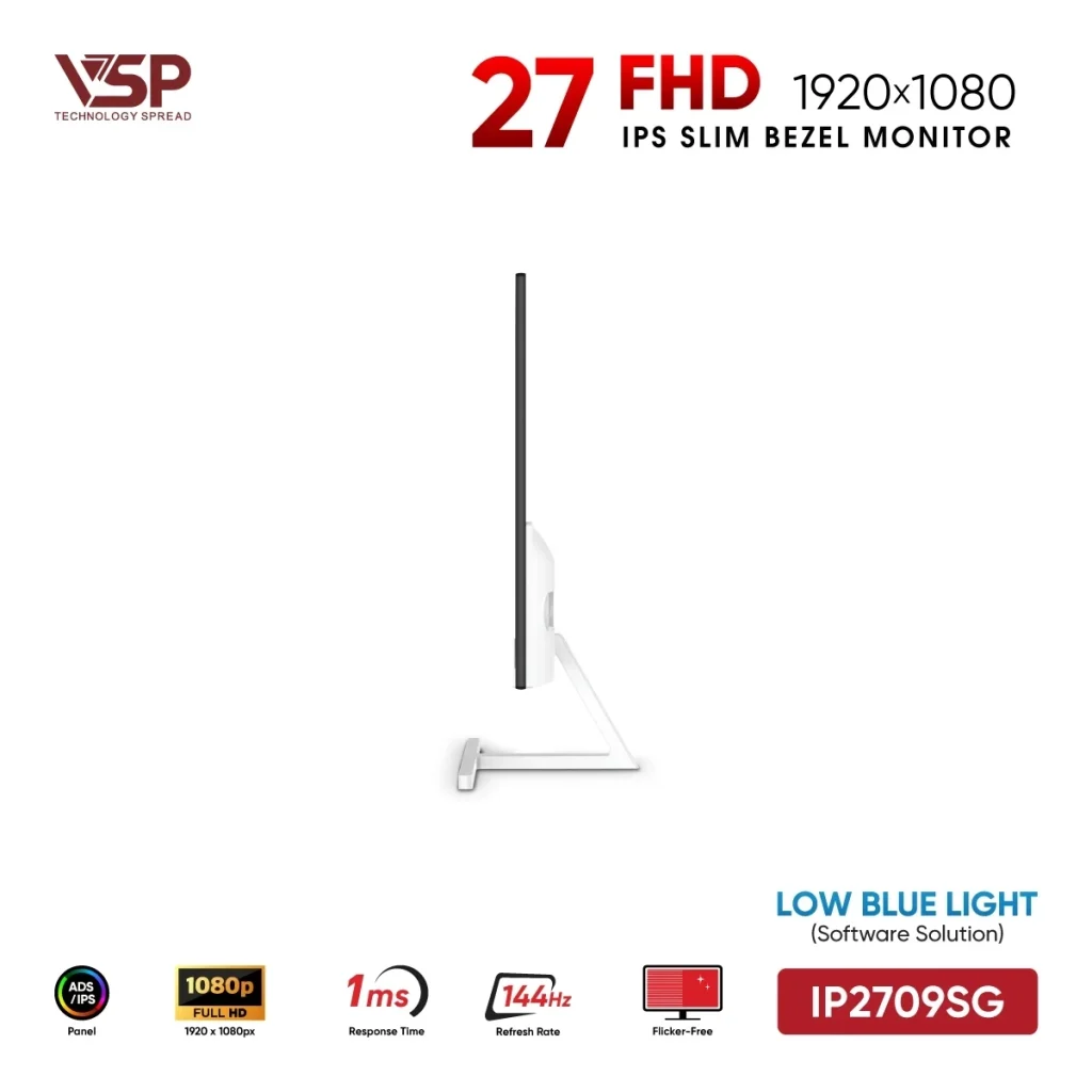 Màn Hình VSP IP2709SG Trắng 27 Inch 144Hz 1ms thumbnail 5