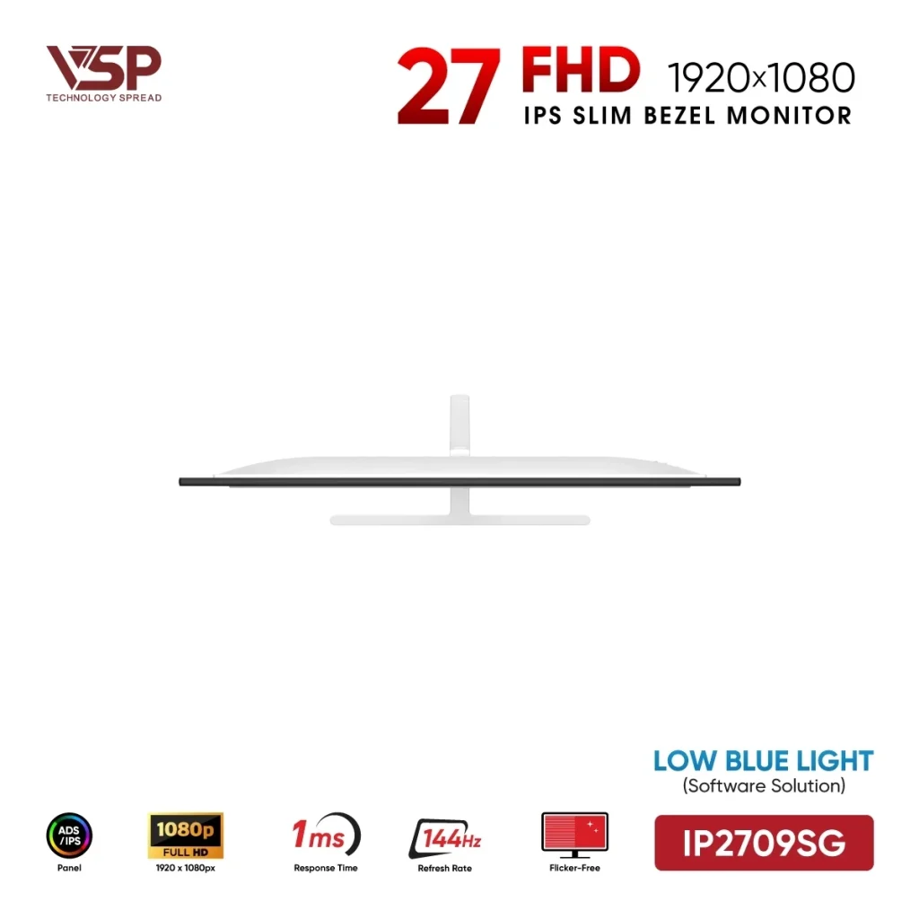Màn Hình VSP IP2709SG Trắng 27 Inch 144Hz 1ms - Ảnh 5