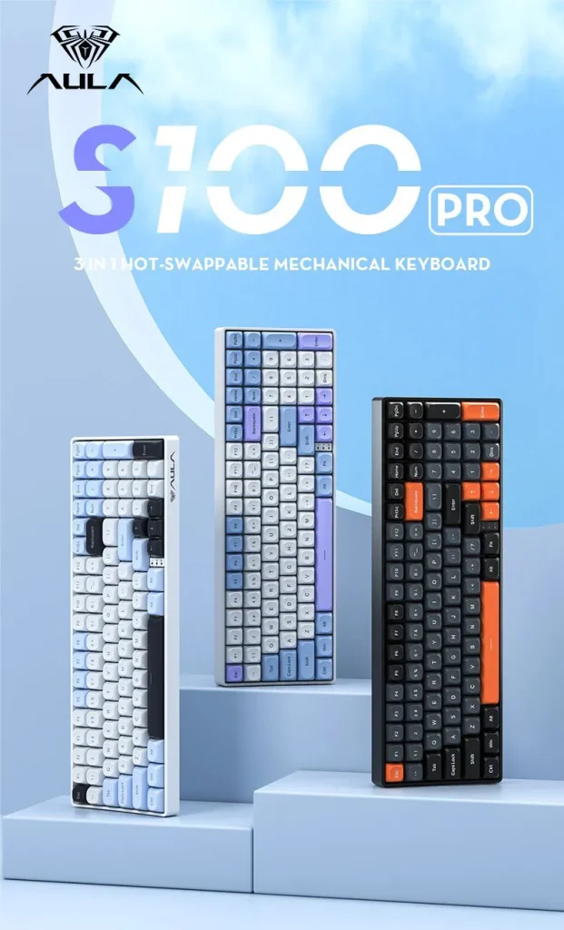 Bàn Phím Cơ Gaming 3 Mode AULA S100 PRO