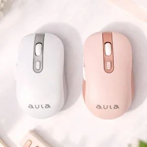 Chuột Quang Không Dây AULA AM212 (Màu Trắng/ Hồng)
