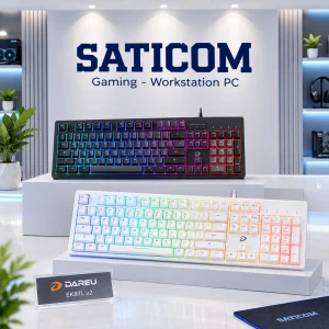 Bàn phím cơ Gaming DareU EK87L V2 Trắng / Đen