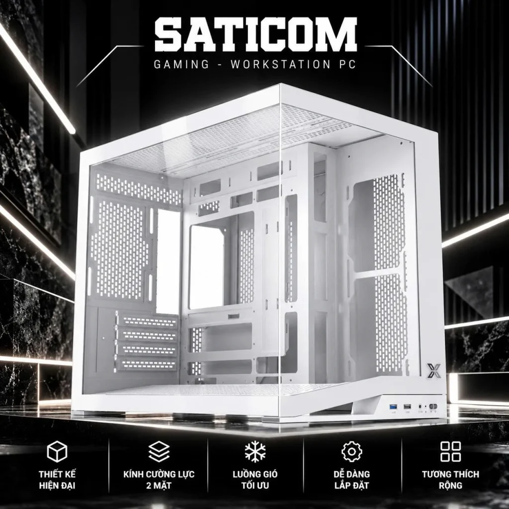 Case Xigmatek DYNAMIC ML Trắng EN91141 | Vỏ Case M-ATX