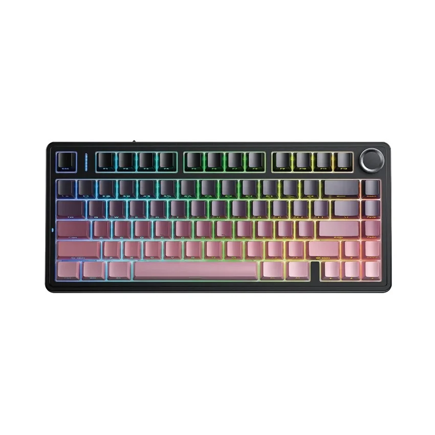 Bàn phím cơ AULA F75 3 Mode Đen Hồng Gradient thumbnail 2