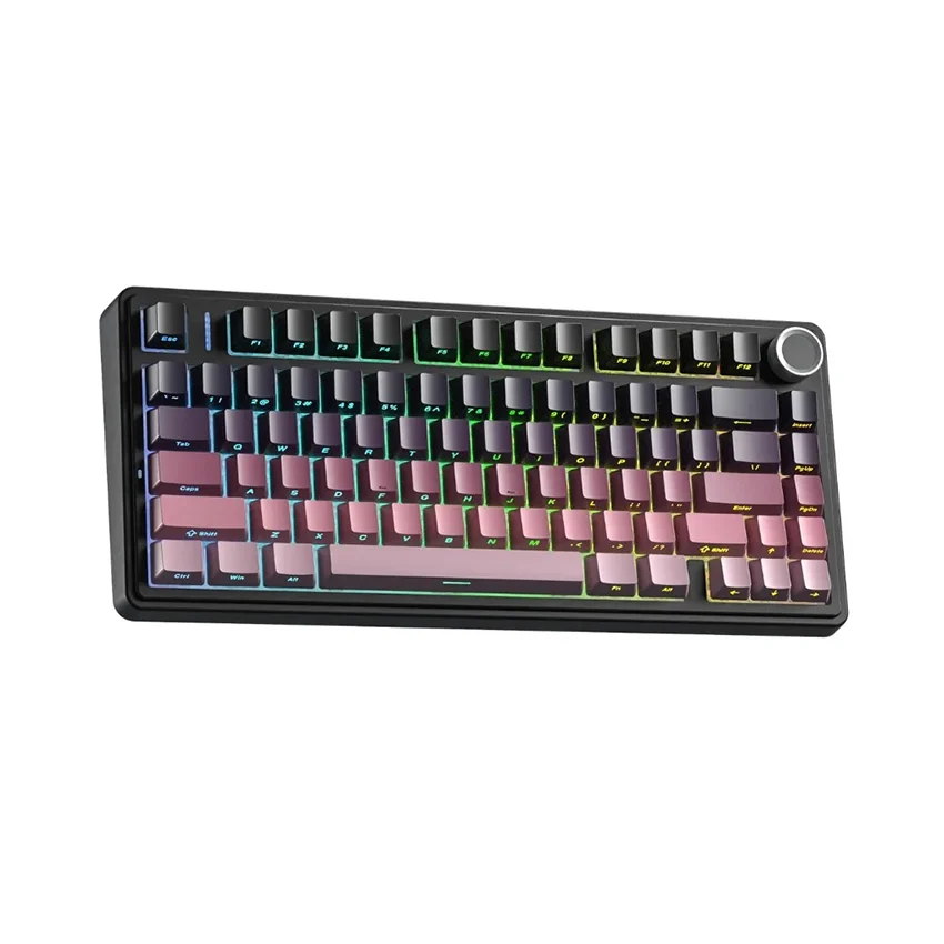 Bàn phím cơ AULA F75 3 Mode Đen Hồng Gradient thumbnail 3