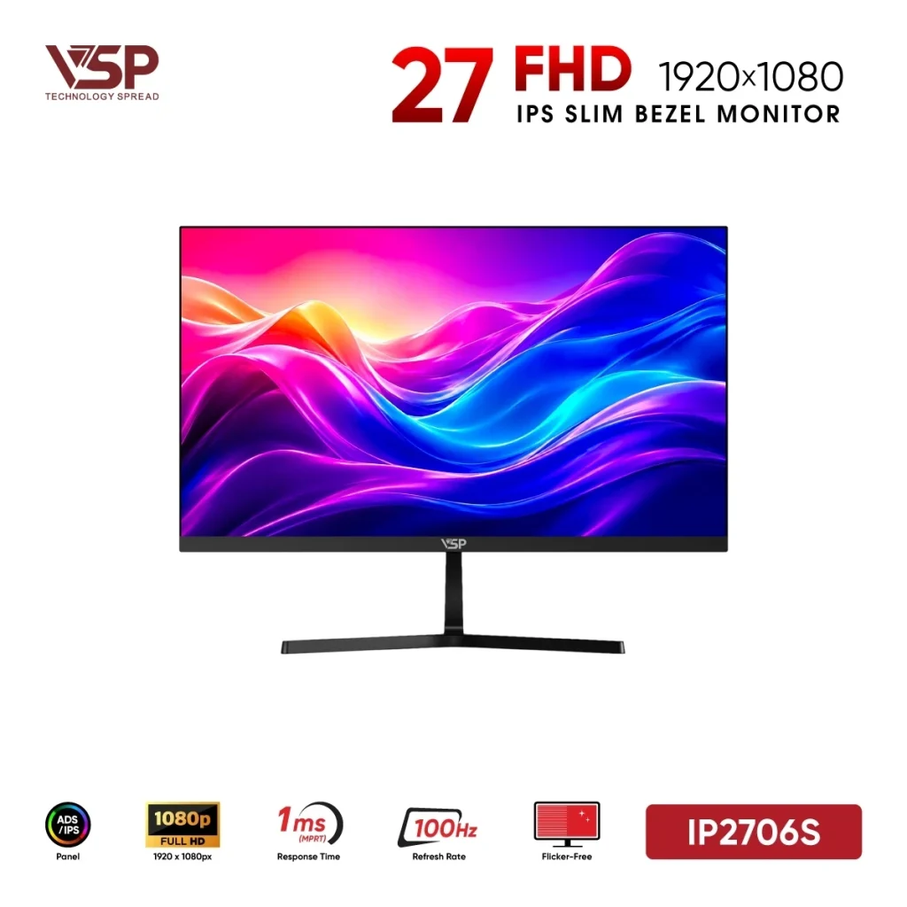Màn Hình VSP IP2706S Đen 27 Inch 100Hz 1ms thumbnail 2