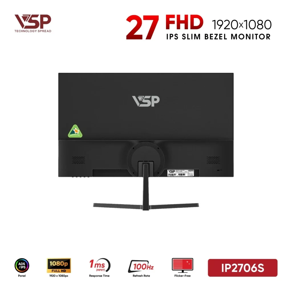 Màn Hình VSP IP2706S Đen 27 Inch 100Hz 1ms thumbnail 3