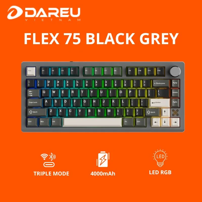 Bàn Phím Cơ 3 Mode DareU FLEX 75 RGB Hot-Swap thumbnail 3