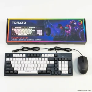 Combo Phím Chuột Tomato S101 Mix Đen Trắng LED RGB