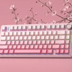 Bàn phím cơ AULA F75 Hồng Gradient Dream Sakura Switch