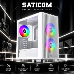 Case Xigmatek AMUN 3F Trắng | Vỏ Case M-ATX