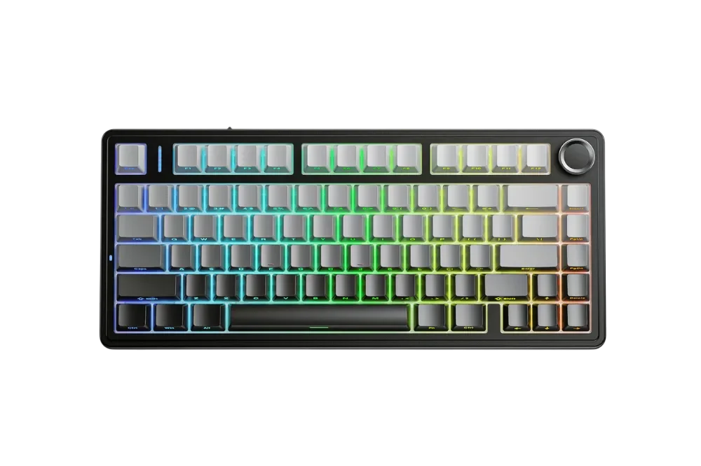 Bàn phím cơ AULA F75 3 Mode Đen Xám thumbnail 4