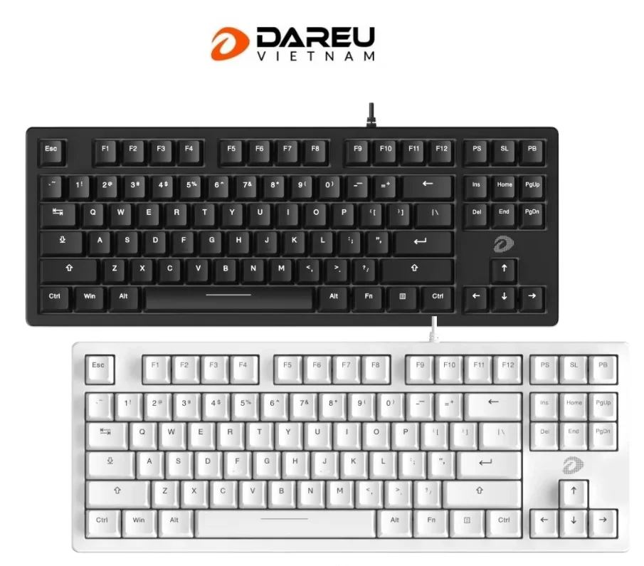 Bàn phím cơ Gaming DareU EK87L V2 Trắng / Đen
