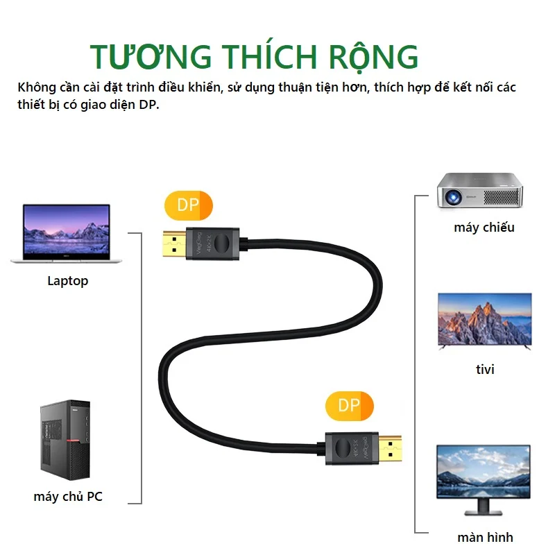 Dây DisplayPort 1.4 8K VEGGIEG V-Z620 1.5M thumbnail 2