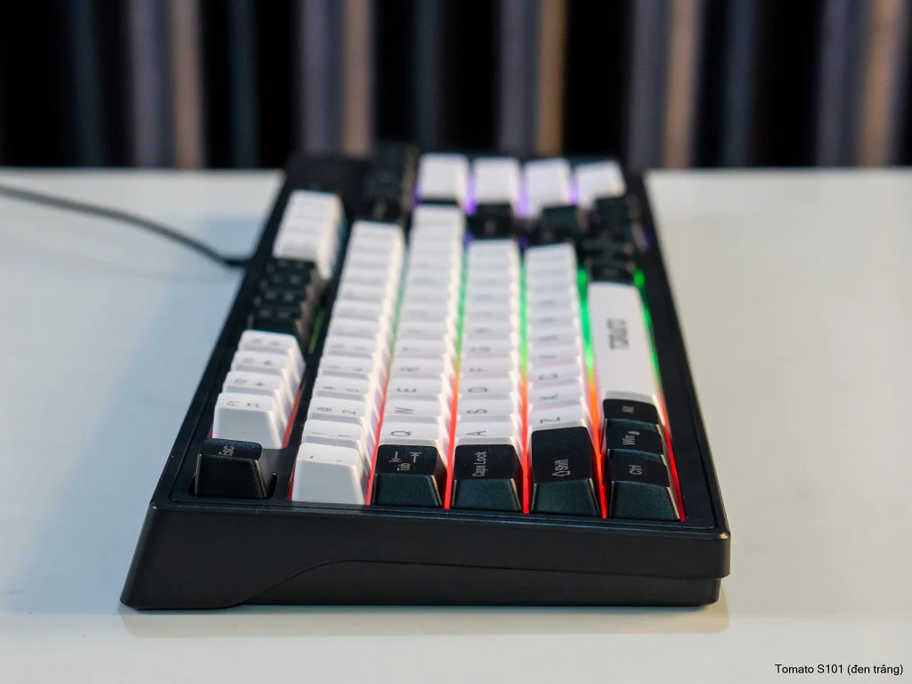 Combo Phím Chuột Tomato S101 Mix Đen Trắng LED RGB thumbnail 4