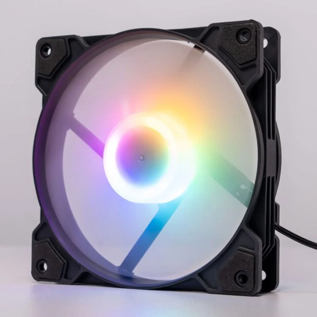 Fan Redmoon K8 RGB Fixed 12cm Đen Trắng Hồng | SATICOM thumbnail 2