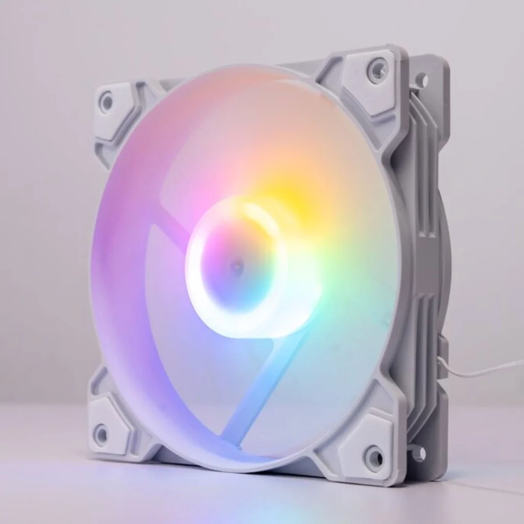 Fan Redmoon K8 RGB Fixed 12cm Đen Trắng Hồng | SATICOM thumbnail 4