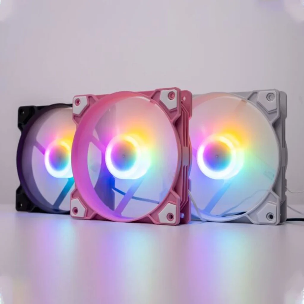 Fan Redmoon K8 RGB Fixed 12cm Đen Trắng Hồng | SATICOM