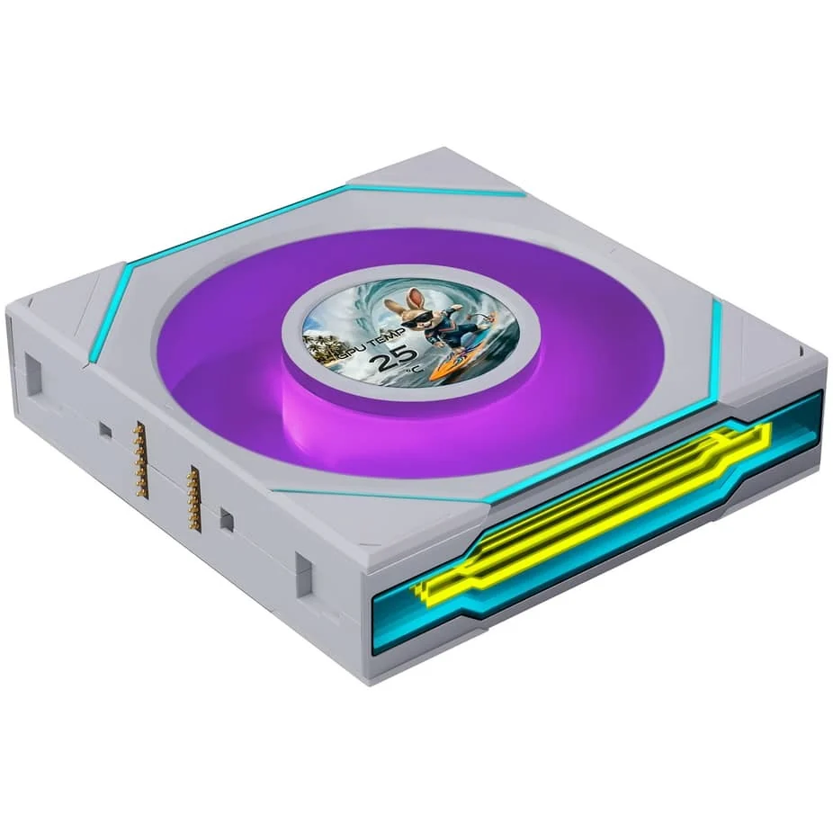Lian Li UNI FAN SL-INF LCD FLEX 120 White 3 Fan | SATICOM thumbnail 4