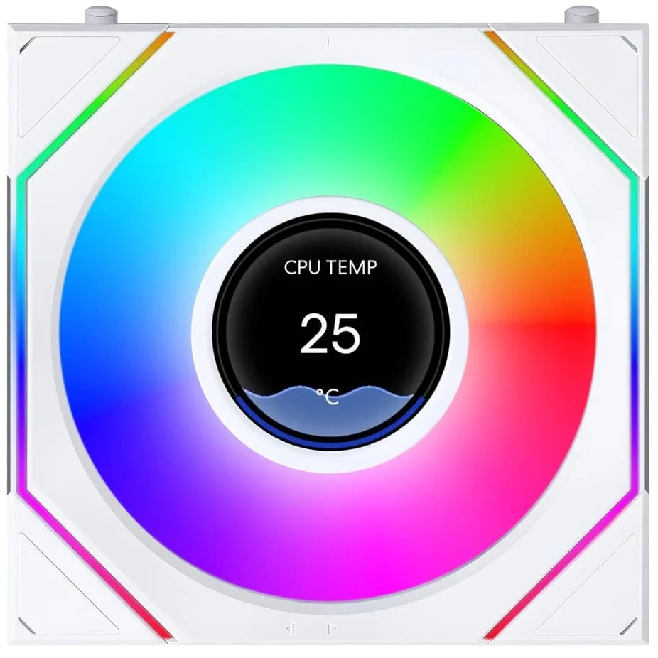 Lian Li UNI FAN SL-INF LCD FLEX 120 White 3 Fan | SATICOM thumbnail 2