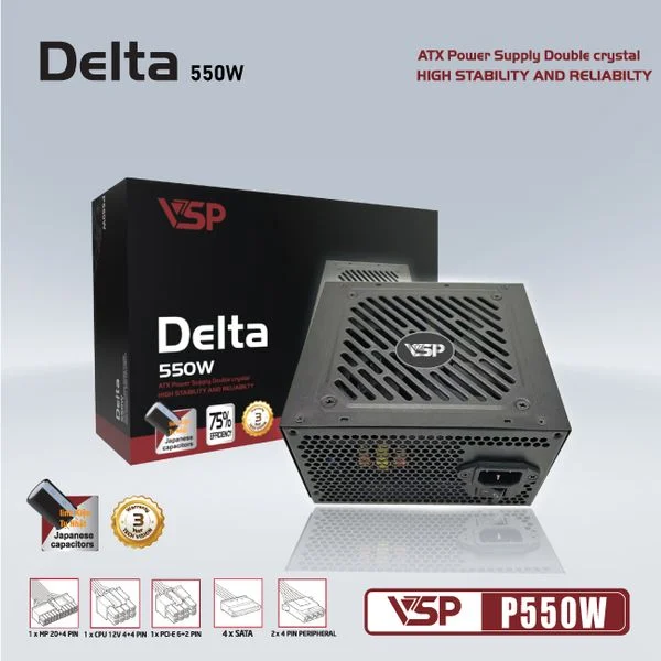 Nguồn VSP Delta P550W 550W ATX Chính Hãng