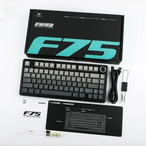 Bàn phím cơ AULA F75 3 Mode Đen Xám