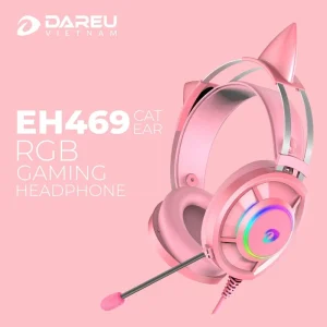 Tai nghe DAREU EH469 7.1 RGB Pink