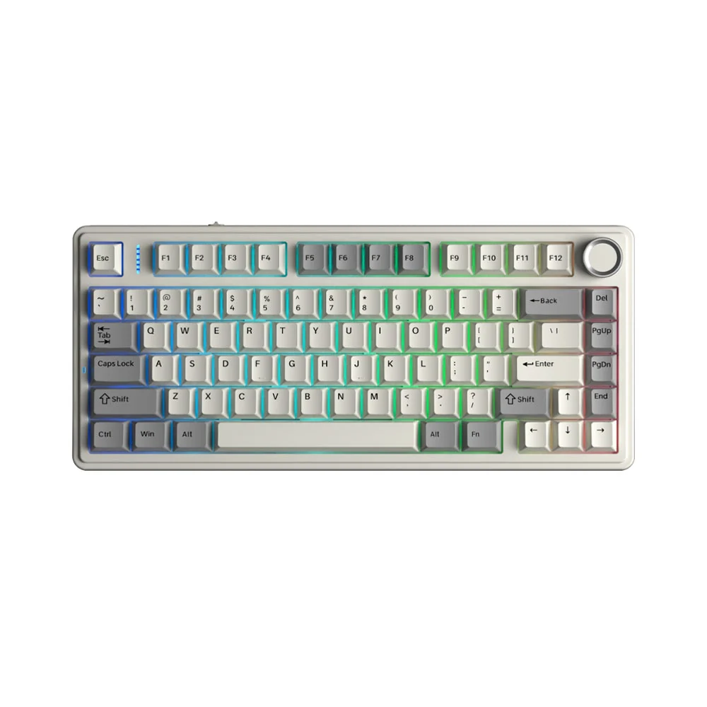 Bàn Phím Cơ Gaming AULA F75 (Xám Trắng) - Milk White Switch thumbnail 2
