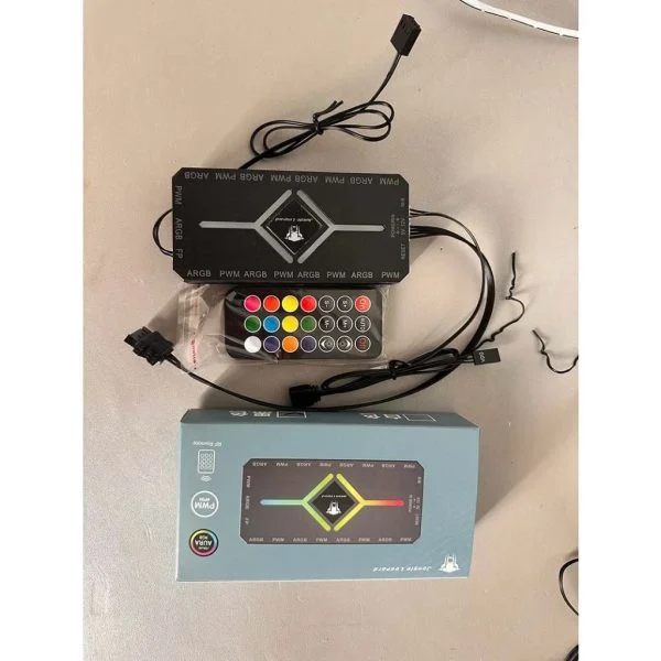 Hub + Remote Fan ARGB Leopard EAN 0165 Trắng Đen | SATICOM thumbnail 2
