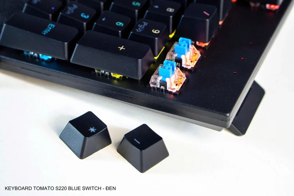 Bàn Phím Cơ Tomato S220 Trắng Đen Blue Switch LED thumbnail 5